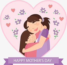 相拥在一起的母女