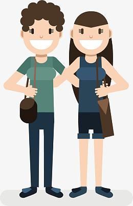 结伴出游的情侣