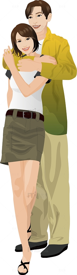 抱一起的男女朋友