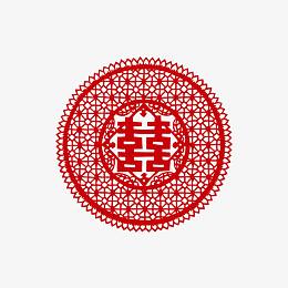 囍字圆形花纹