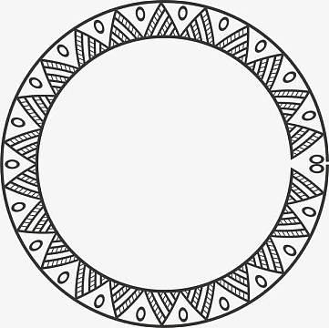 复古花纹圆圈免费png爱心火圈图形免费png