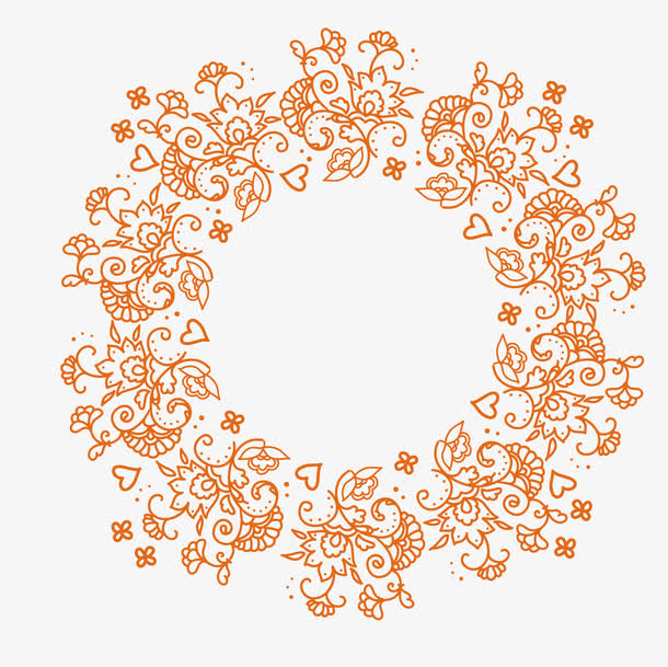 精美圆形花纹背景矢量图素材免费下载_觅元素