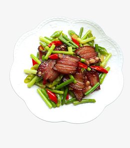 蒜苔红椒炒腊肉