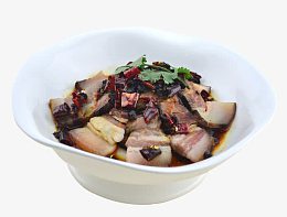 豆豉蒸腊肉图片素材