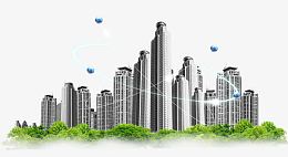 高楼建筑群免抠素材