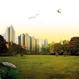 地产海报元素户外风景