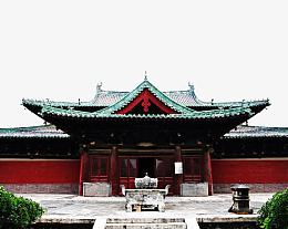 绿色琉璃瓦寺庙屋宇