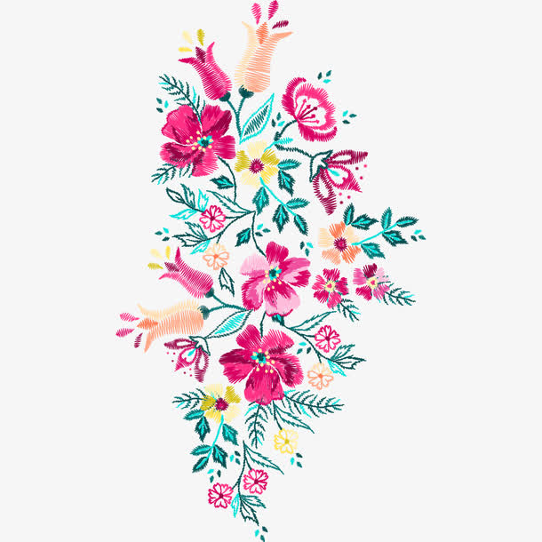 花卉苏式刺绣模板下载