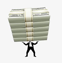 卡通+高工资+现金+金融