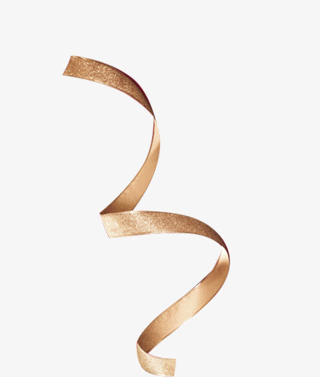 黄金色飘带免抠素材免费下载_觅元素51yuansu.com