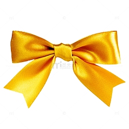 金色蝴蝶结装饰彩带