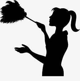 正在打扫卫生的女性