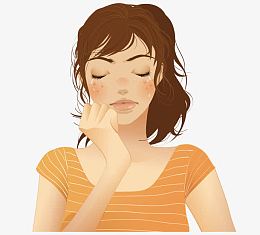 流泪的女孩矢量