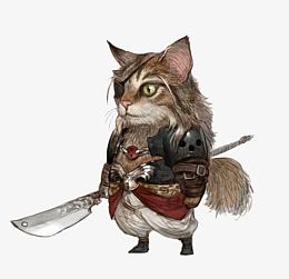 卡通将军小猫
