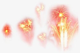 燃放效果红色金色效果烟花