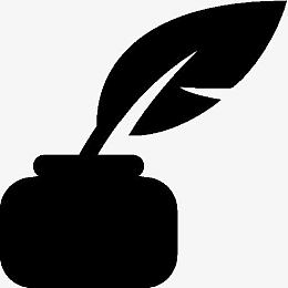 印刷鹅毛笔用墨水图标