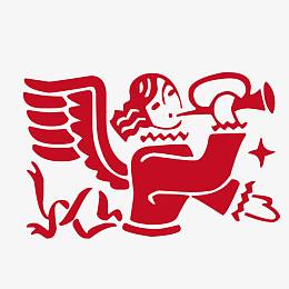 矢量红白大跃进装饰插图