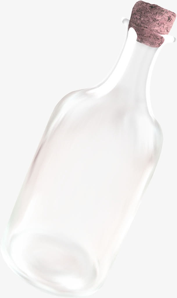 透明漂流瓶装饰图案