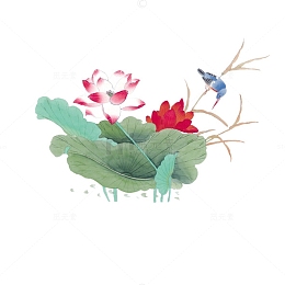 工笔画莲花