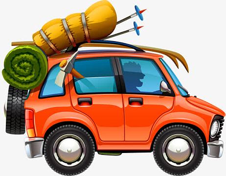 旅游卡通小车