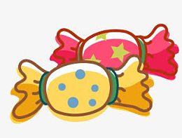 手绘卡通装饰糖果