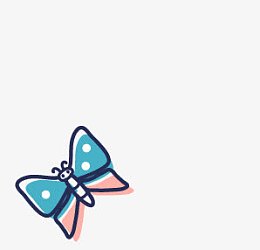 手绘卡通装饰蝴蝶