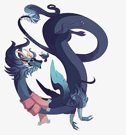 矢量西方龙