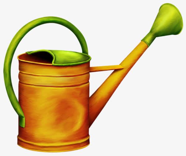 手绘园丁洒水壶