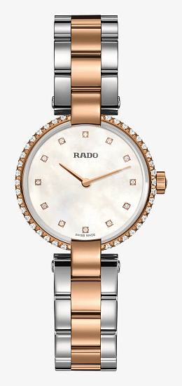 雷达镶钻腕表手表玫瑰金女表