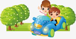 卡通现代婚礼矢量素材