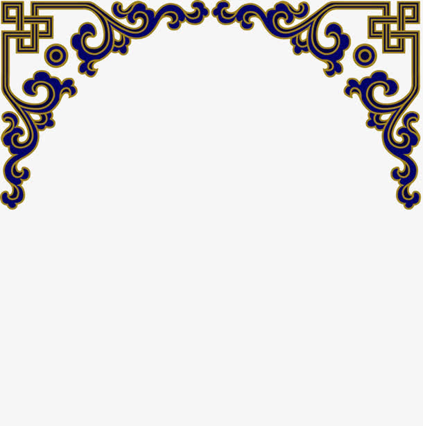 蒙古图案边框素材免费下载_觅元素