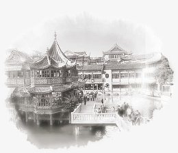 水墨亭台
