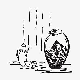 古代商朝黑白剪裁素材