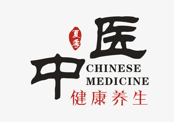 夏季中医健康养生艺术字