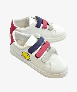 三色魔术贴运动鞋实物素材