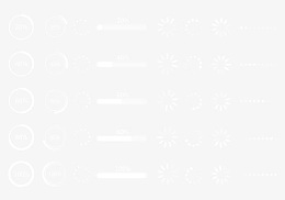 矢量白色简约扁平进度缓冲图标