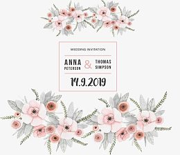 山茶花婚礼请帖