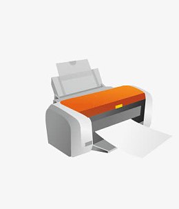 矢量办公用品打印机