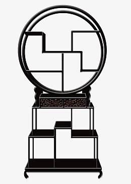 中式古董架免抠图片