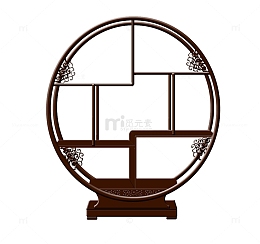 圆形古董架免抠图片