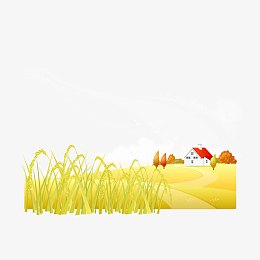 秋天的田野矢量素材