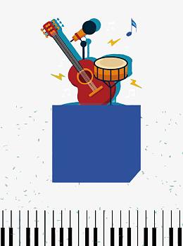 矢量扁平化音乐海报