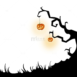 万圣节枯树免抠图高清素材