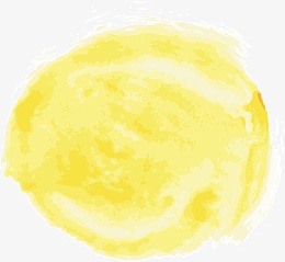 黄色水彩墨迹