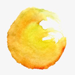 橙色圆形墨迹