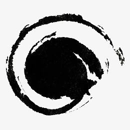 圆形墨迹素材