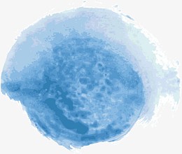 蓝色水彩墨迹