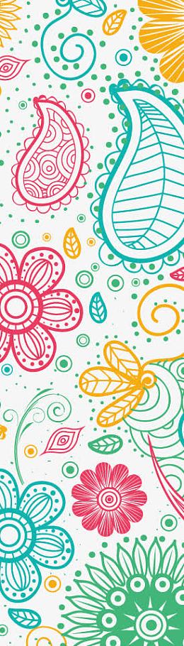 矢量彩色叶片装饰