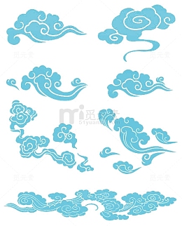 蓝色祥云-各种形态