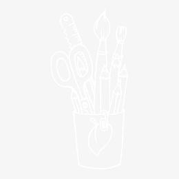 粉笔画插画素材